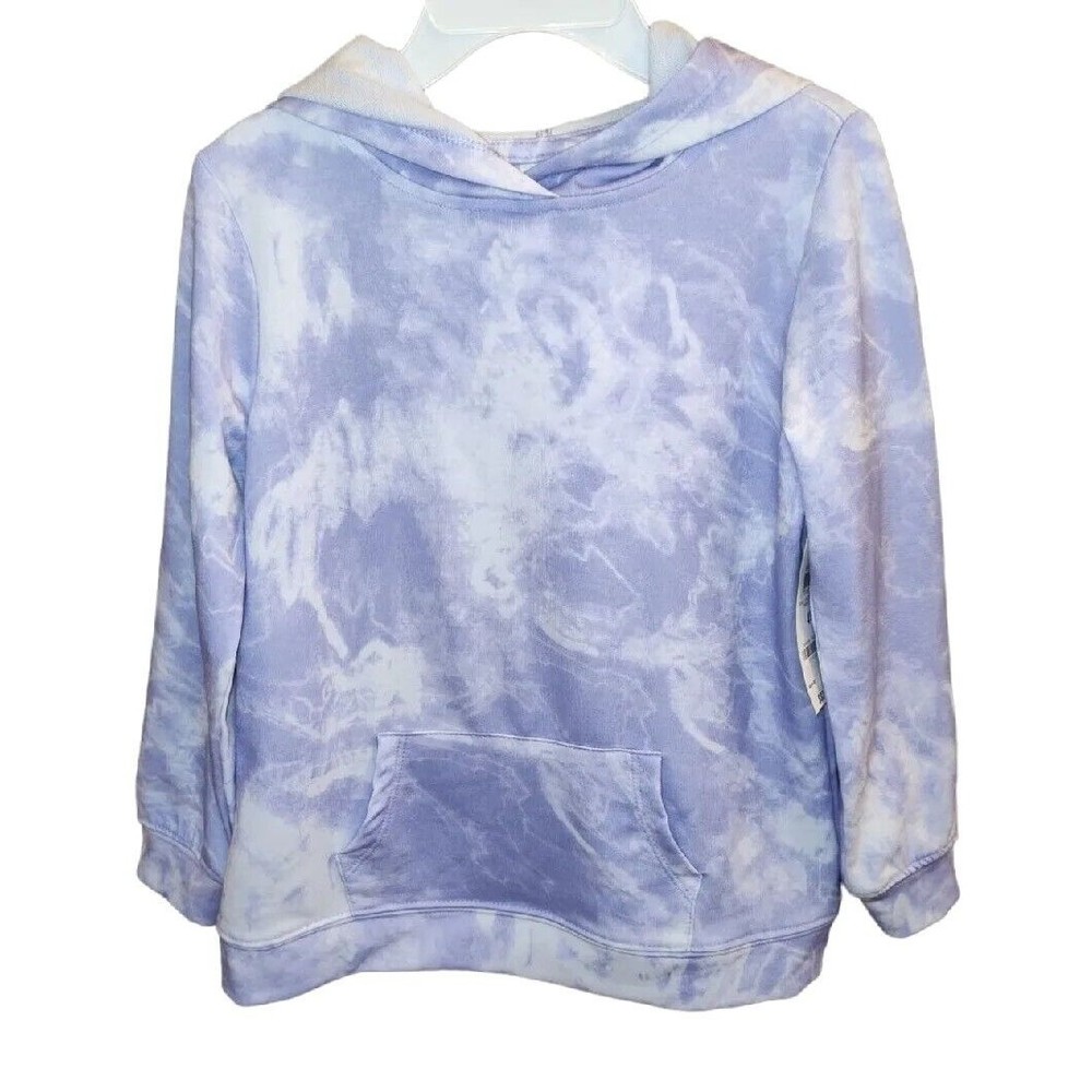 NWT Id Ideology Toddler Girls Lavender Tie-Dyed Tunic Hoodie, Size: 4T